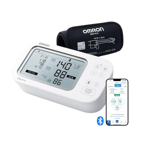 Tensiómetro OMRON X7 Smart AFib | deteta fibrilação auricular a cada tomada de tensão em casa, clinicamente validado, incl. Gravidez e diabetes | 2 utilizadores | Pulseira Intelli Wrap 22-42 cm