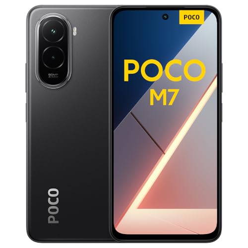 XIAOMI POCO M7 Smartphone de 8 + 256 GB, câmara dupla de 50 MP com AI, ecrã imersivo FHD+ de 6,9", Snapdragon 685, carregamento rápido de 33 W e reversível de 18 W, carregador não incluído, preto
