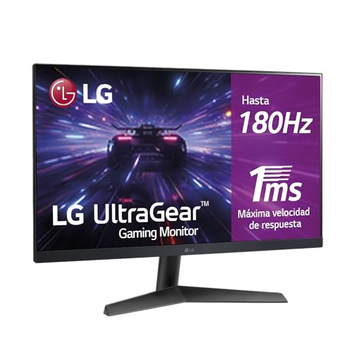 LG 24GS60F B Monitor ultragear, 24 polegadas, FHD 1080p, 16:9; painel IPS, 1920x1080, classificação E, 180 Hz, 1 ms, preto