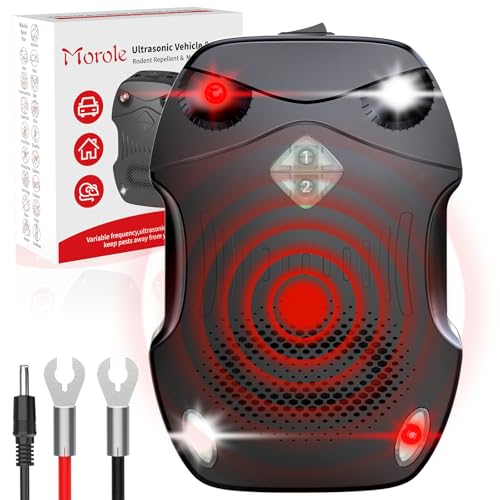 Morole Ahujentador de ratos 3 em 1, ultrassom ratos alimentação-bateria de carro de 12 V, USB ou pilhas AA, repelente de ratos para carros, garagem e casas etc,1 peça