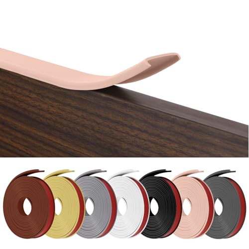flintronic Forma U fita de madeira cantos, 5 m * 18 mm TPE protetor borda de móveis, cantoneiras coberturas auto-adesiva, proteção para mesas e móveis, portas de automóveis (rosa)
