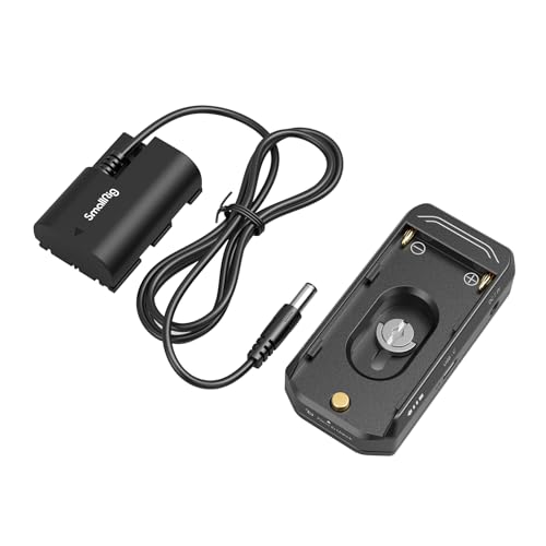 SMALLRIG Placa compatível com NP-F de montagem adaptador de bateria com bateria simulada LP-E6NH, para Canon EOS R5/R5C e BMPCC 4K/6K/6K Pro, compatível com NP-F970, NP-F550, NP -F7700, NP