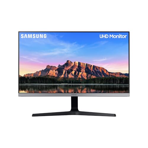 Samsung LU28R552UQPXEN Monitor de 28" 4K UHD (3840x2160, 16:9, painel IPS, HDR, 75Hz, 4 ms, AMD FreeSync, HDMI, ajustável em inclinação), cinzento-escuro