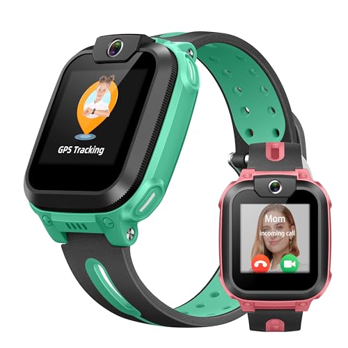 imoo Z1 Relógio inteligente para crianças, GPS e chamadas de vídeo, Smartwatch crianças com longa duração chamadas, relógio GPS com localização em tempo real e resistente à água IPX8 (verde)