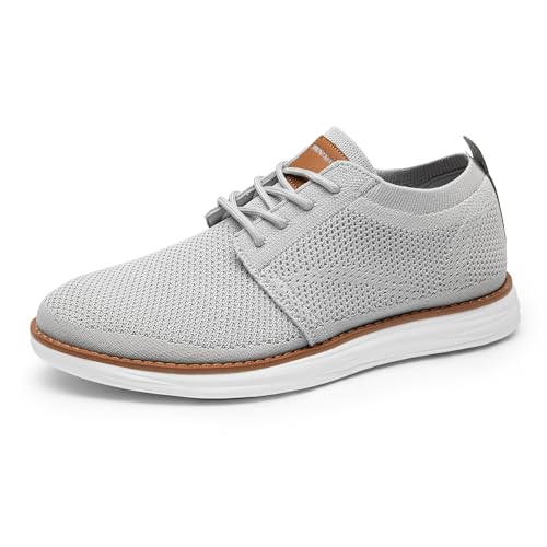 Bruno Marc Sapatos de cordões respiráveis, sapatilhas de vestir Oxfords clássico formas Derby para homem e verão casuais