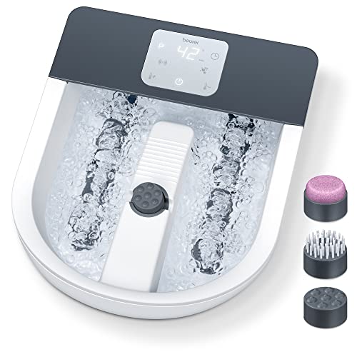 Beurer FB 60 Hidromassagem para pés Wellness, spa para pés com função de massagem, aquecimento de água até 48°C, utilizável a frio e quente, banho de pés até ao tamanho 53