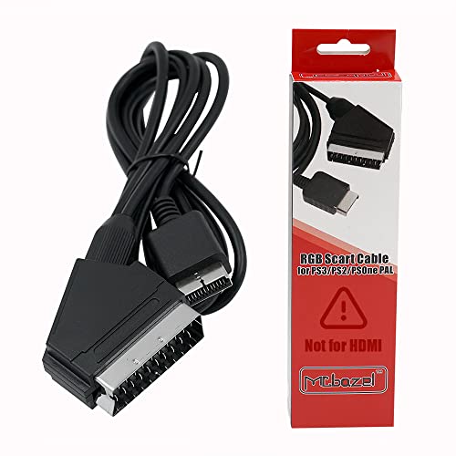 Gam3Gear Mcbazel RGB Scart Cable Cable AV com caixa de cor para PS3 / PS2 / PSOne PAL