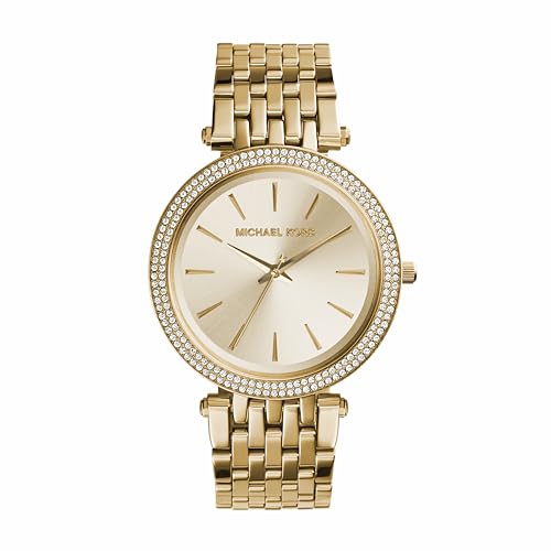 Michael Kors Reloj Darci para Mujer, Movimiento de Cuarzo de Tres Agujas en Tono Dorado con Correa de Acero Inoxidable