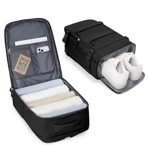 BJLFS Mochila viagem cabine avião 40 x 20 x 25 mulher Ryanair mala bagagem de mão 40 x 20 x 25 Ryanair mala de viagem homem malas de viagem cabine mochila portátil 14 polegadas para viagem