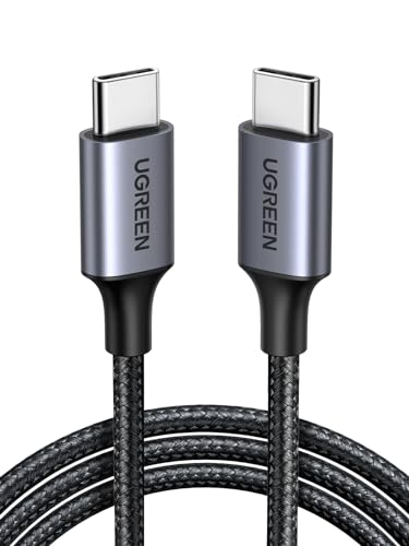 UGREEN Cabo USB C 60W PD 3.0, tipo C carregamento rápido nylon compatível com iPhone 16/15 Plus Pro Max, Galaxy S24 S23 S22 A53, Pixel 8 9, PS5, etc 1M