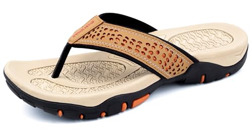 ChayChax Chinelos para homem, sandálias desportivas de praia e piscina, verão, sapatilhas Flip Flops com sola de borracha