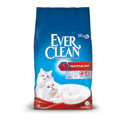 Ever Clean Areia perfumada para casas com vários gatos 20 litros, Multiple Cat, 20L