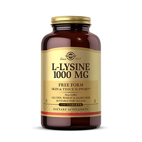 Solgar L-Lisina Comprimidos de 1000 mg, embalagem de 250