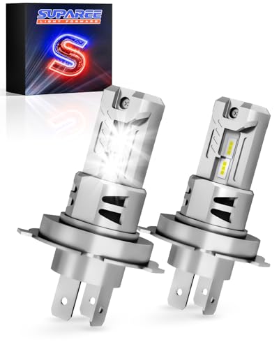 SUPAREE Lâmpadas H4 LED lâmpadas LED H4 lâmpada LED H4 Canbus h4 HB2 9003 com ventilador 20000LM 6500K 50W IP68 1:1 Mini Design Plug & Play 2 unidades