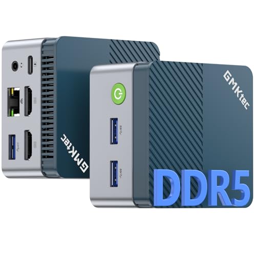GMKtec Mini PC N97 G5 Micro Desktop Computer Intel Alder Lake N97 de 12ª geração (até 3,60 GHz), 12 GB DDR5, 512 GB de disco rígido para negócios, escolas