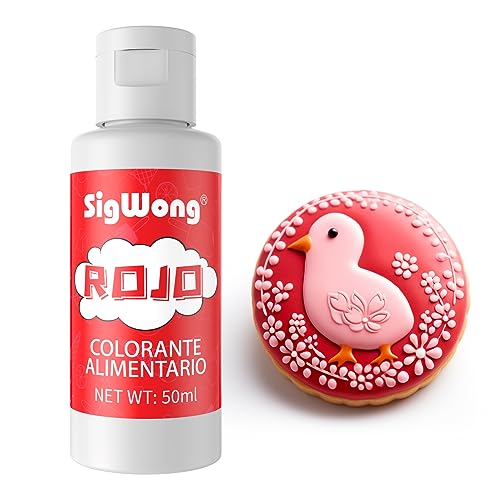 Corante alimentar - 50 ml corante alimentar líquido concentrado - Corante alimentar líquido néon para substituição, decoração, esmalte, cozinha e artesanato - vermelho