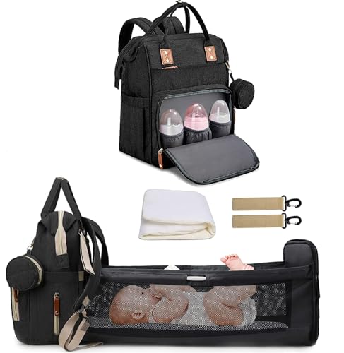 Fexkean Mochilas de fraldas para bebé, saco trocador para bebé com trocador, mochila de bebé unissexo de grande capacidade, impermeável com estilo