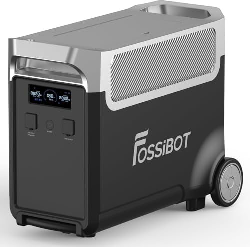FOSSiBOT FB3840 Bateria adicional, capacidade de 3840 WH, expansão de F3600 Pro até 11,52 kWh, carregamento rápido, reserva de bateria para casas, emergências e atividades fora de rede