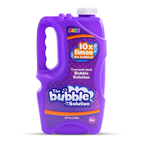 JOYIN Solução de bolhas de 32 onças (até 2,5 galões), solução de bolhas grandes, concentrada para máquina de bolhas, recargas de sumo de bolhas (roxo)