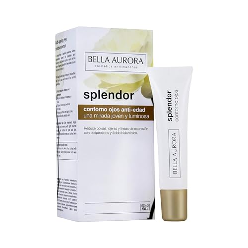 BELLA AURORA - Splendor 15 ml, creme contorno de olhos anti-idade, reduz bolsas, orelhas e linhas de expressão, anti-rugas, pele a partir de 50 anos, tensa a pele e restaura