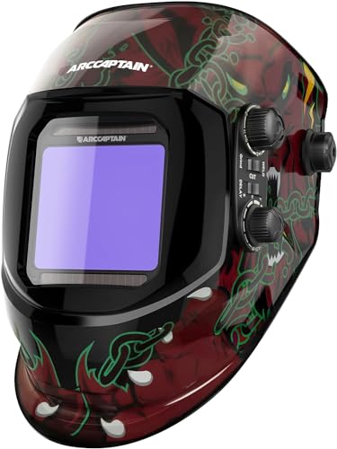 Capacete de soldador ARCCAPTAIN, capô de soldador de escurecimento automático 1/1/1/1 clareza ótica superior