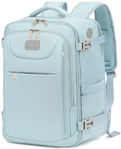 LYNXCHER Mochila viagem cabine avião para Ryanair Easyjet mochila de mão mala viagem homem mulher, Celeste, 40 x 20 x 25 cm 20 L