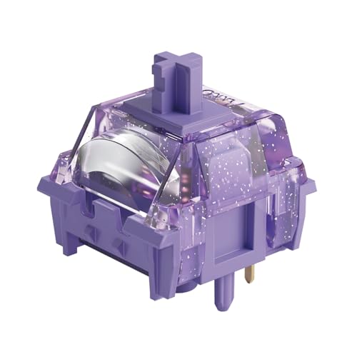 Akko Interruptor de teclado Starlit, interruptor linear de 5 pinos e 45 GF, interruptor pré-lubrificado com difusor LED, compatível com teclas MX para teclados mecânicos para jogos (Starlit, 45 peças)