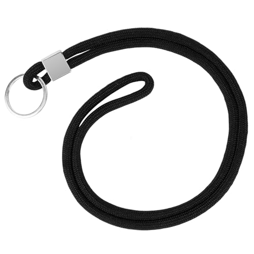 Vicloon Correia para pescoço cordão cordão, preto porta-chaves cordão de pescoço Neck Lanyard Strap porta-chaves para cartão de estudante, cartão de autocarro e Badge Id cartão