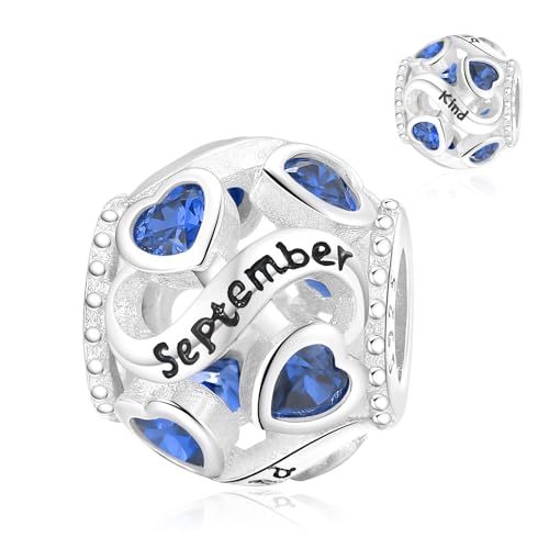 XWN Charms contas de pingente para mulher aniversário de 12 signos do zodíaco, prata de lei 925, compatível com pulseiras e colares Pandora, compatível com pulseiras europeias para mulheres e meninas