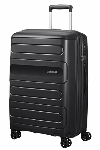 American Tourister Sunside Spinner expansível, Preto (Preto), Spinner M expansível (67,5 cm-83,5 l)