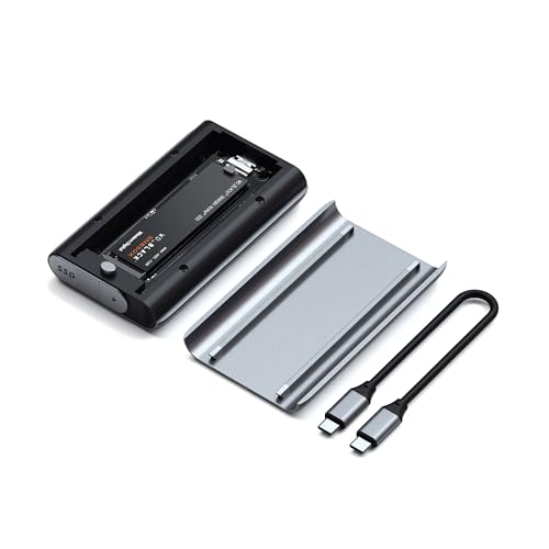 SATECHI Capa M.2, USB4 NVMe SSD Pro, 40 Gbps, até 16 TB, de alumínio e corpo de policarbonato, USAP SSD Trim, compatível com 2280/2260/2242/2230 mm, SSD não incluído