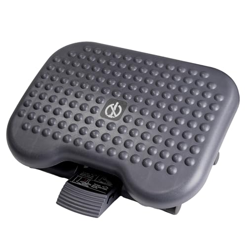 Raylu Paper® - Apoio para os pés para escritório e casa, antiderrapante e com efeito de massagem, ajustável em altura e inclinação, ajuda a melhorar a postura e a circulação. (Modelo 20)