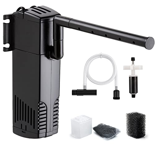 NICREW Filtro interior de aquário de 60 L - 150 l, bombas e filtros para aquário de água doce ou salgada