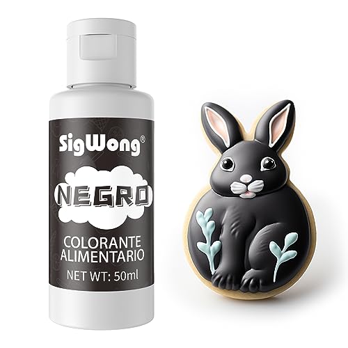 Corante alimentar - 50 ml corante alimentar líquido concentrado - Corante alimentar líquido néon para substituição, decoração, esmalte, cozinha e artesanato - preto
