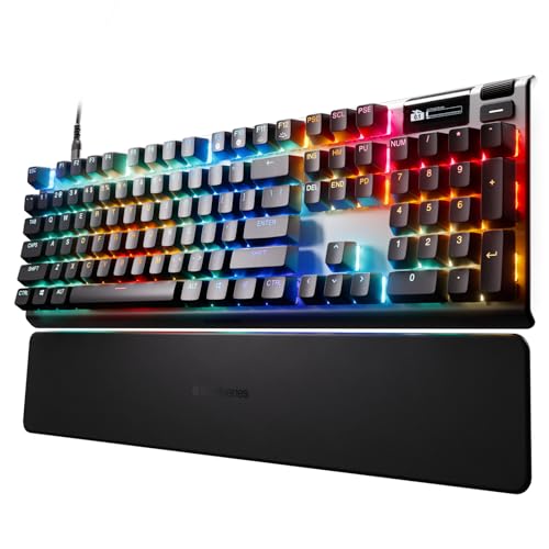 Steelseries Apex Pro Gen 3 Teclado mecânico Gaming - HyperMagnetic interruptores OmniPoint 3.0 - Acionamento ajustável - Rapid Trigger Rapid Tap - Predefinições, modo de proteção - USB-C - US QWERTY