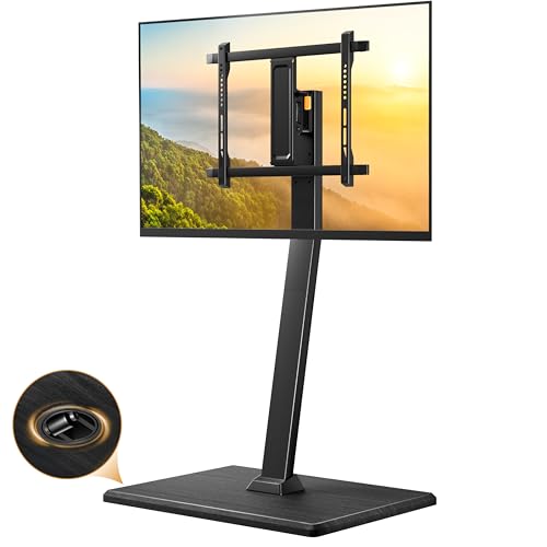 Perlegear Suporte TV com rodas para televisão de 30 a 70 polegadas, suporte para televisão móvel com inclinação e rotação, altura ajustável, rodas ocultas, capacidade de carregamento 40 kg, VESA 400 x