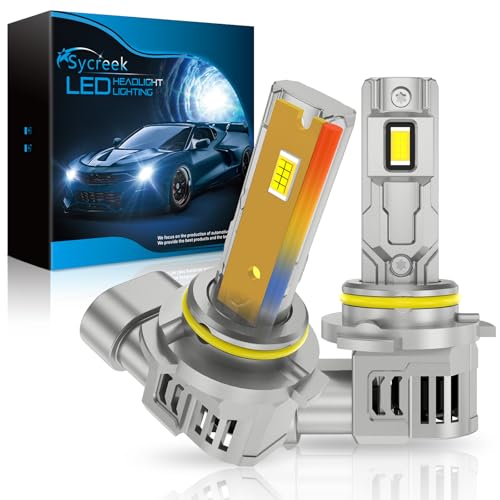 Sycreek 9005 HB3 Lâmpadas LED, 120 W 30000 LM lâmpada LED Hb3 carro 12 V branco 6000 K, kit de faróis 600 % super brilhante substituição halogéneo