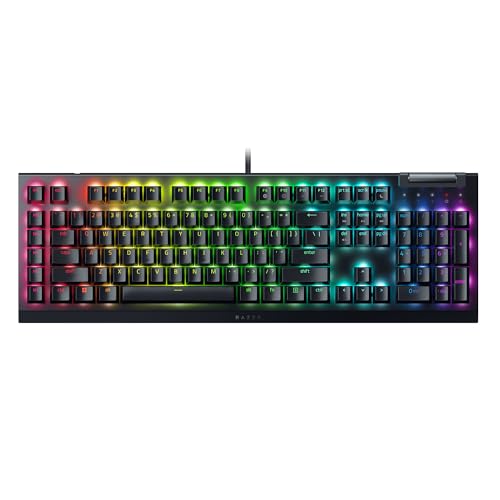 Razer BlackWidow V4 X, teclado mecânico gaming com Razer Chroma RGB (switches mecânicos amarelos Razer, 6 teclas macro dedicadas, teclas de ABS de dupla injeção) US-Layout, preto