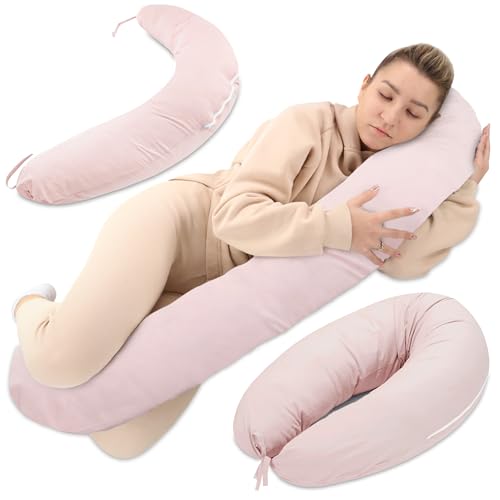 Almofada de amamentação e gravidez de 190 cm, almofada de dormir de lado, perfeita para descanso e relaxamento, ideal para futuras mães, forma em C