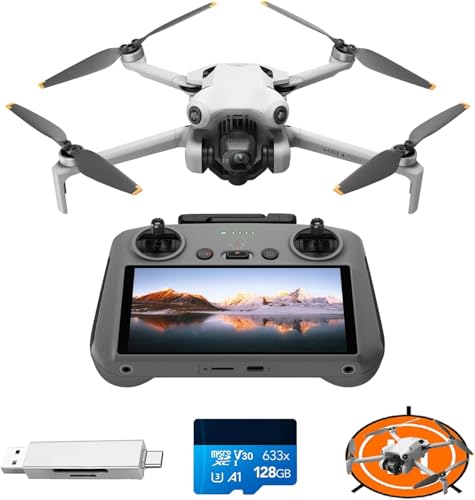 DJI Mini 4 Pro (DJI RC 2) Bundle, drone mini dobrável com câmara de vídeo 4K HDR, menos de 249 g, 34 min de tempo de voo, C0