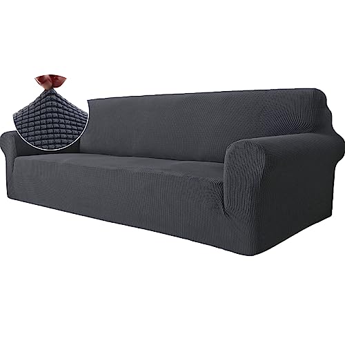 Ystyle Capa para sofá de 4 lugares, capas elásticas ajustáveis para sofá, protetor de sofá gatos riscos e cães animais de estimação, capa de sofá com apoios de braços antiderrapante antimanchas,