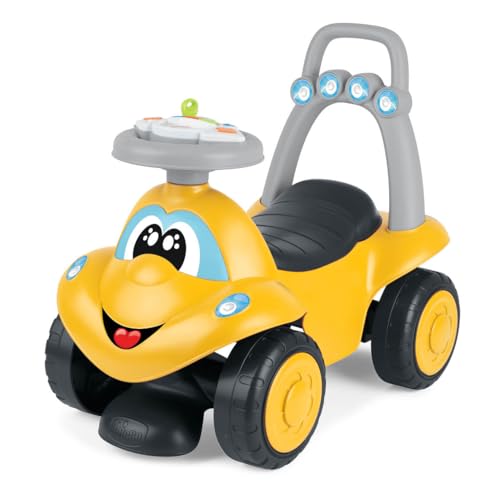 Chicco Andador de corredores 2 em 1 Billy o caminhão, interativo com sons e luzes, caminhante bebé primeiros passos, brinquedos para bebés e crianças dos 9 meses a 3 anos, amarelo