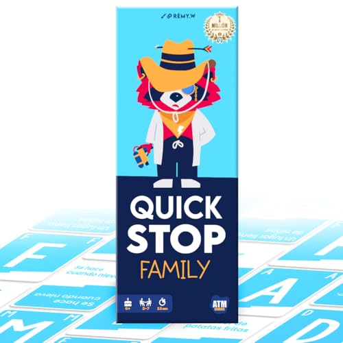ATM Gaming Quickstop Family – O jogo de tabuleiro mais divertido para toda a família | Rápido, competitivo noites em casa - presente original