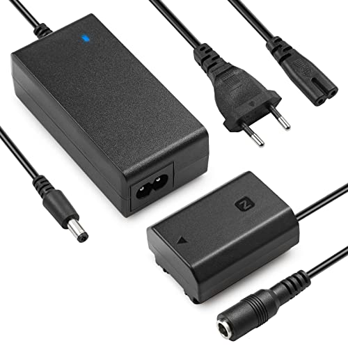 ENEGON NP-FZ100 Dummy Battery AC-FZ100 DC Coupler Adapter Kit compatível com Sony A6600, A7C, A7III, A7RIII, A7RIV, A9, A9R, A9S, Alpha 9R, Alpha 9R, Alpha 9S, Alpha 9S, 9-10 Anos P Câmara Digital