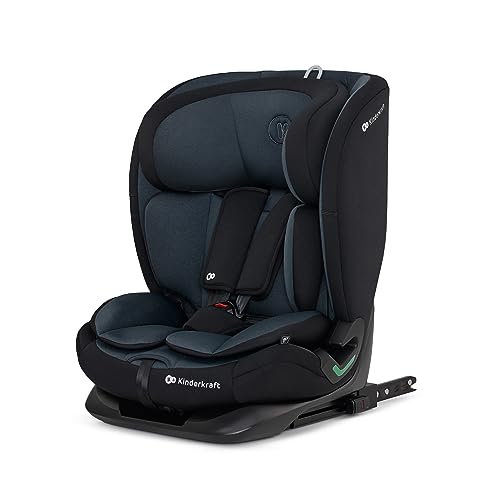 Kinderkraft ONETO3 I-Size Cadeira de carro Isofix, grupo de 1/2/3, 9-36 kg, padrão R129, protetores laterais, top ter, ajuste com uma mão, Easy Grow System, preto