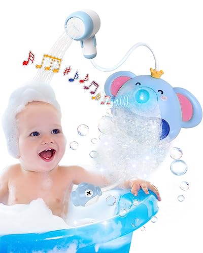 Brinquedos para casa de banho, elefante musical com pompas de sabão para casa de banho, chuveiro banheira elefante torneira de brinquedo, brinquedos água para bebé, brinquedos de banheira para bebé