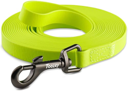 Toozey Trela para cão, trelas para cães de 3 m/5 m/7 m/10 m/15 m/20 m com laço de mão e bolso de malha, trela de treino impermeável para cães grandes e pequenos, trela de cão resistente