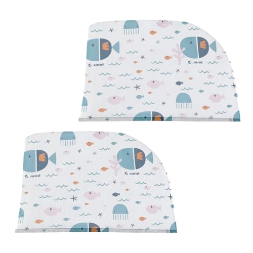 Jané guarda-sol para carro, proteção contra insetos, proteção do sol, 2 unidades por pacote, tamanho XL, azul