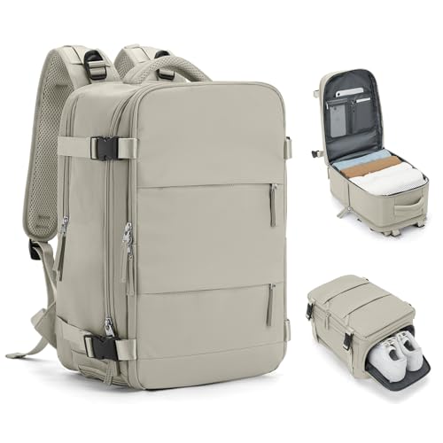 HPLQQ Mochila Viaje Cabina Avion 40x20x25 para Ryanair Mochilas para Mujer Bolsa de Cabina 45x36x20 Equipaje de Mano Cabina Avion para EasyJet Mochila de Senderismo Mochila Impermeable Cabina Mochila