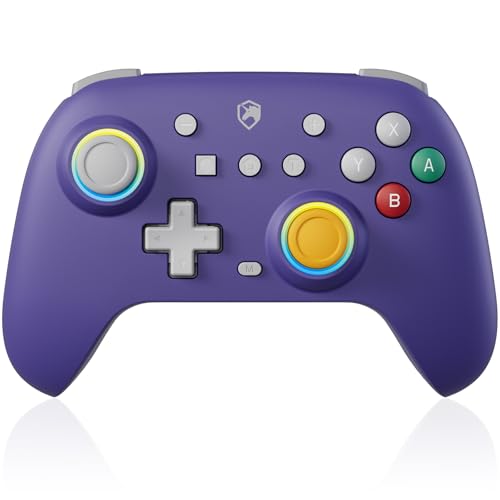ECHTPower Controlo sem fios para Switch/SWITCH 2 2025, design retro, Switch Pro com Hall Joystick, giroscópio, turbo, 4 vibrações, controlo sem fios para SW/PC/Android/iOS